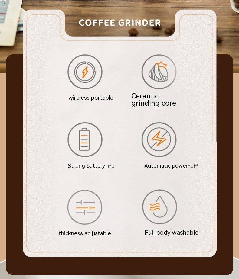 Molinillo de Café Eléctrico Portátil – Recargable y Automático