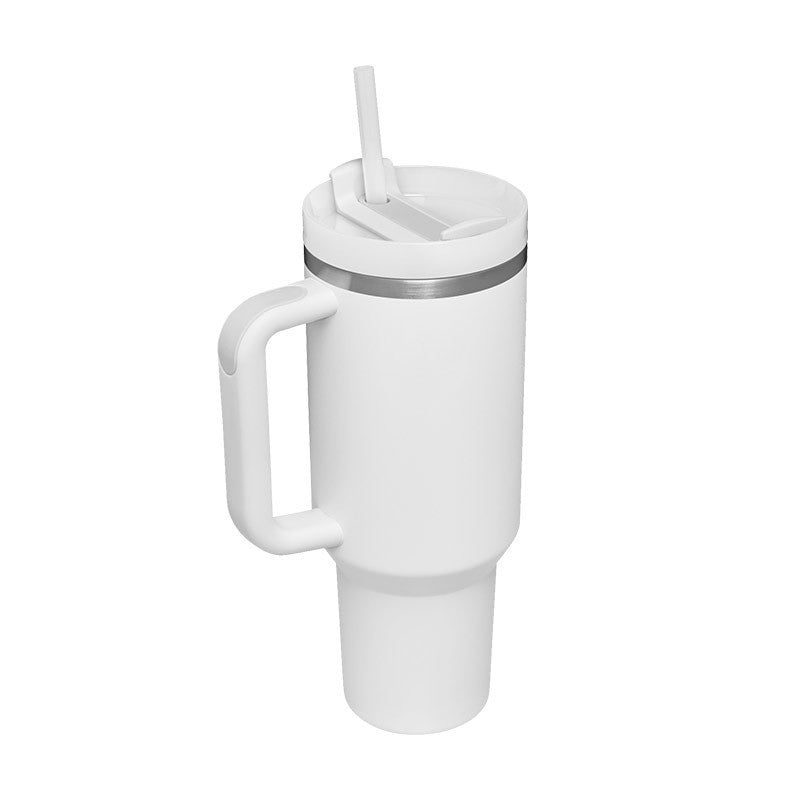 Vaso Térmico 40oz con Asa y Pajita – Acero Inoxidable, Aislado al Vacío, Antiderrames