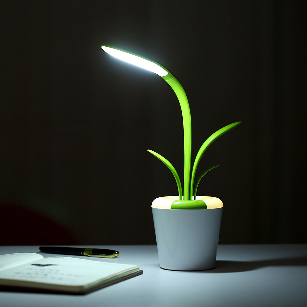 Lámpara LED Recargable con forma de planta y Protección Ocular – 3 Niveles y Luz Ambiental