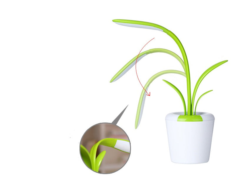 Lámpara LED Recargable con forma de planta y Protección Ocular – 3 Niveles y Luz Ambiental