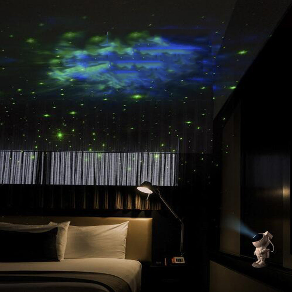 Proyector LED Astronauta con Cielo Estrellado – Lámpara de Noche y Decoración