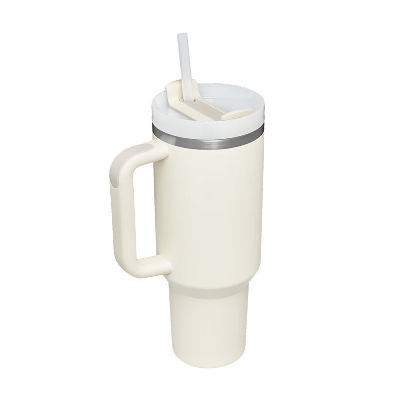 Vaso Térmico 40oz con Asa y Pajita – Acero Inoxidable, Aislado al Vacío, Antiderrames