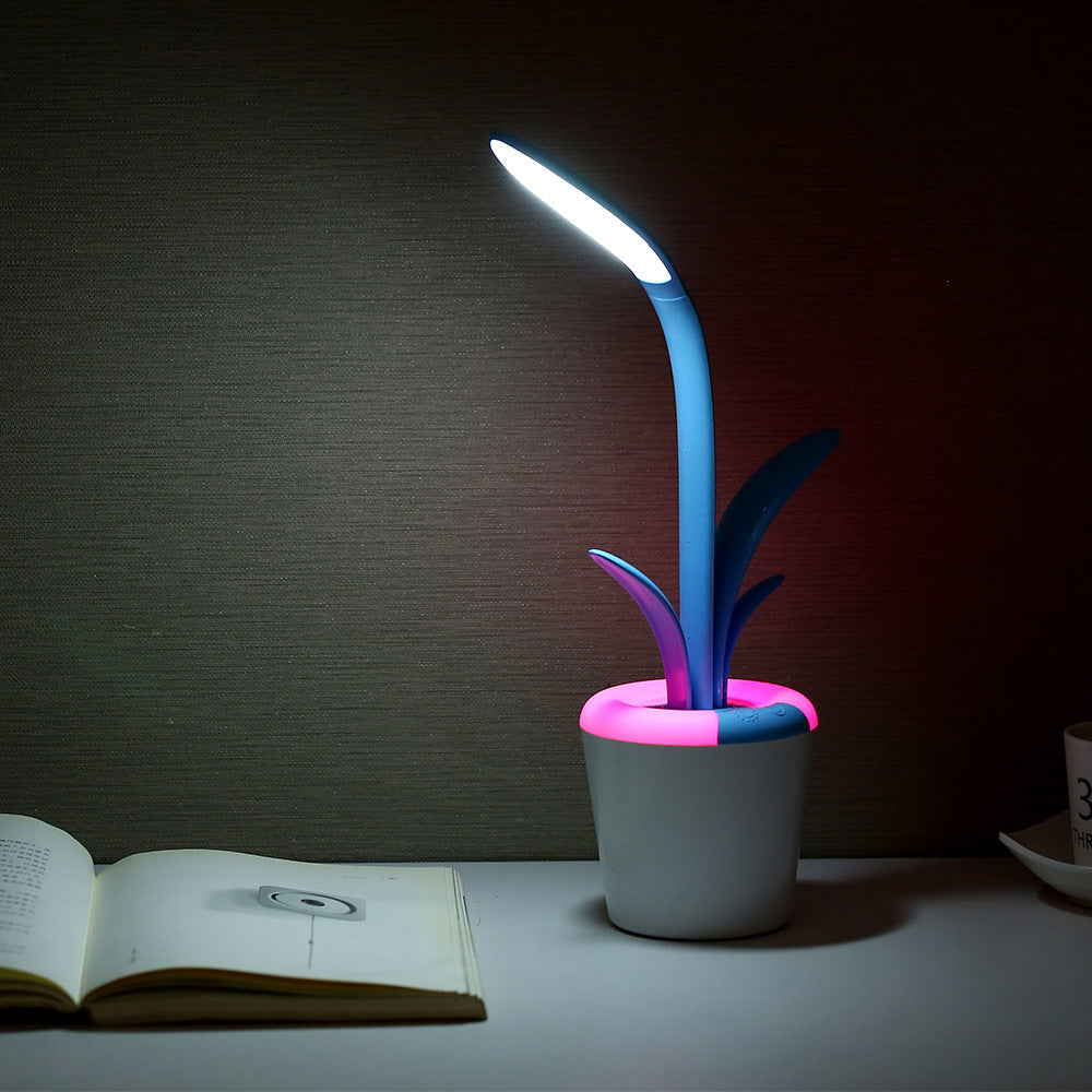 Lámpara LED Recargable con forma de planta y Protección Ocular – 3 Niveles y Luz Ambiental