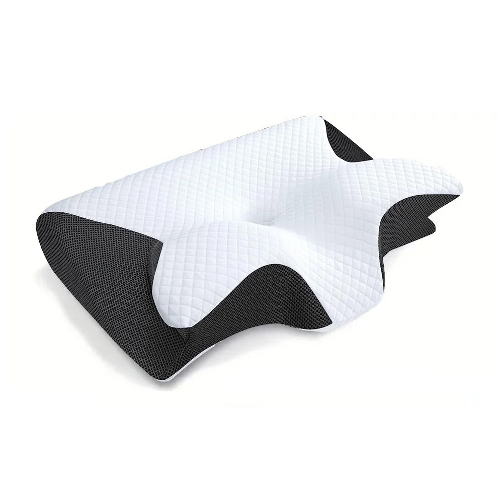 Almohada Cervical Viscoelástica Ortopédica – Contorno Ergonómico 2 en 1 para Dolor de Cuello