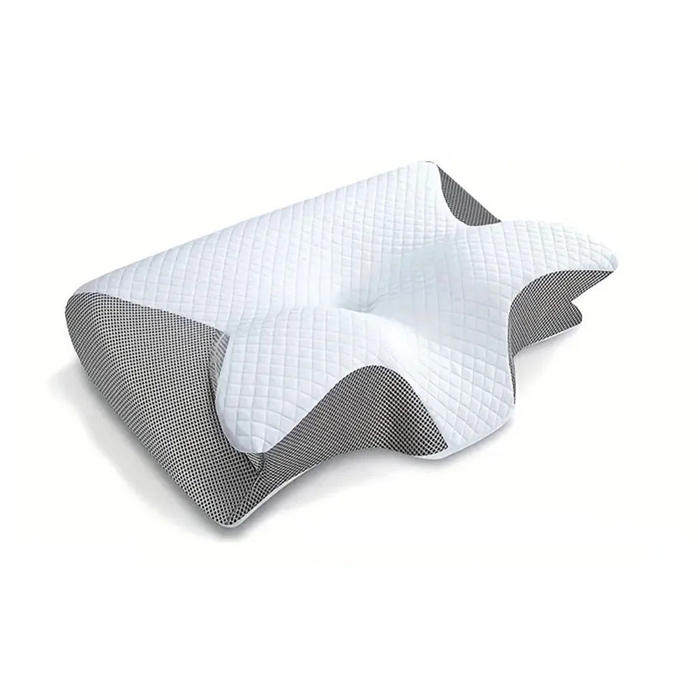 Almohada Cervical Viscoelástica Ortopédica – Contorno Ergonómico 2 en 1 para Dolor de Cuello