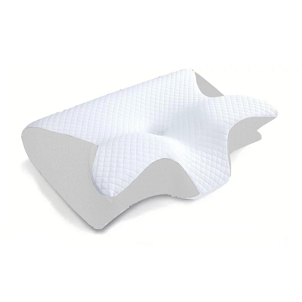 Almohada Cervical Viscoelástica Ortopédica – Contorno Ergonómico 2 en 1 para Dolor de Cuello