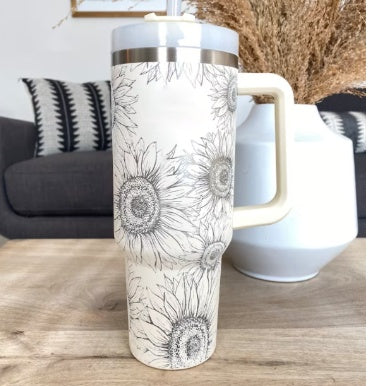 Vaso Térmico 40oz con Asa y Pajita – Acero Inoxidable, Aislado al Vacío, Antiderrames
