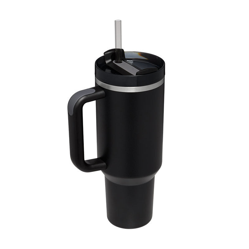 Vaso Térmico 40oz con Asa y Pajita – Acero Inoxidable, Aislado al Vacío, Antiderrames