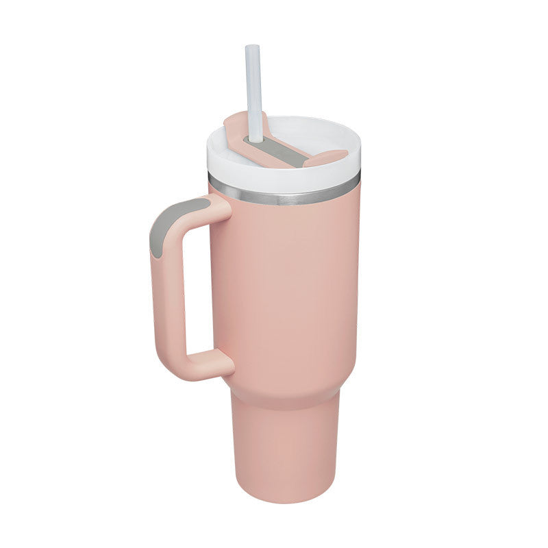 Vaso Térmico 40oz con Asa y Pajita – Acero Inoxidable, Aislado al Vacío, Antiderrames