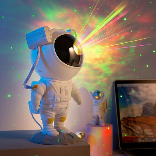 Proyector LED Astronauta con Cielo Estrellado – Lámpara de Noche y Decoración