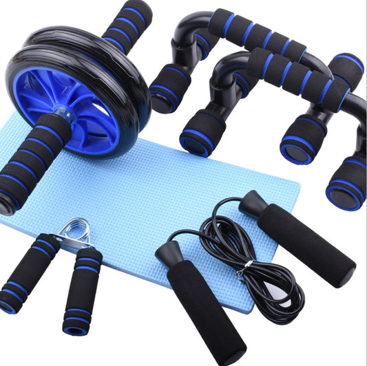 Kit de Entrenamiento en Casa 5 en 1 – Ab Wheel, Push-Up Bars, Cuerda y Más