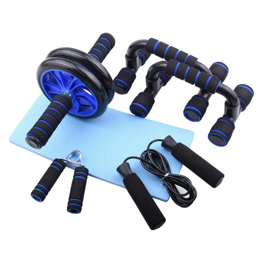 Kit de Entrenamiento en Casa 5 en 1 – Ab Wheel, Push-Up Bars, Cuerda y Más