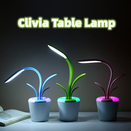 Lámpara LED Recargable con forma de planta y Protección Ocular – 3 Niveles y Luz Ambiental