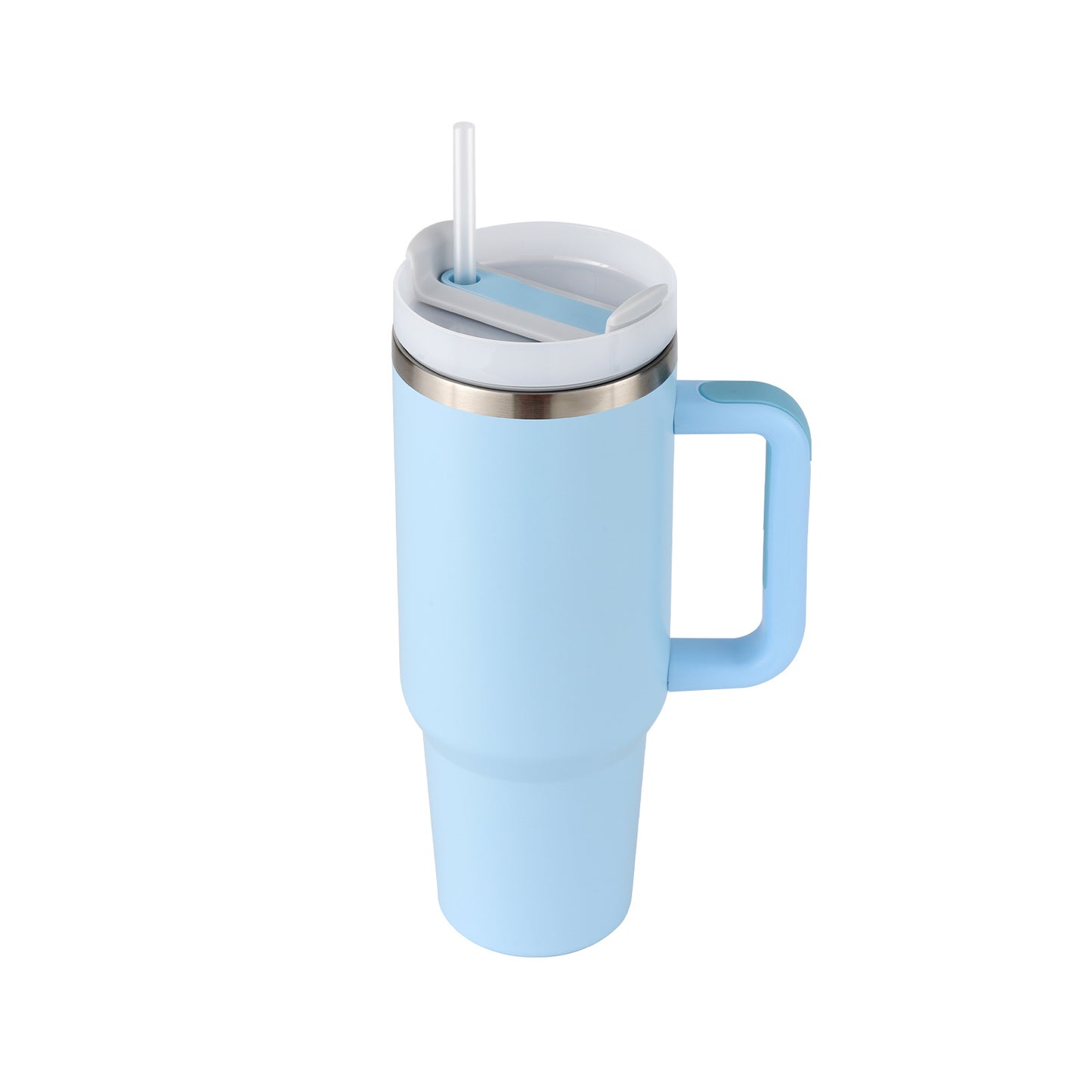 Vaso Térmico 40oz con Asa y Pajita – Acero Inoxidable, Aislado al Vacío, Antiderrames