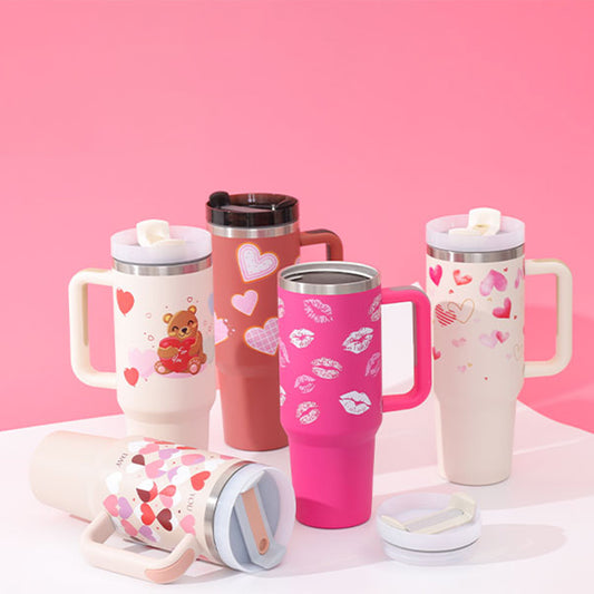 Vaso Térmico 40oz con Asa y Pajita – Acero Inoxidable, Aislado al Vacío, Antiderrames
