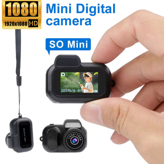 Mini Cámara Retro Full HD con Pantalla – Portátil y Multifuncional
